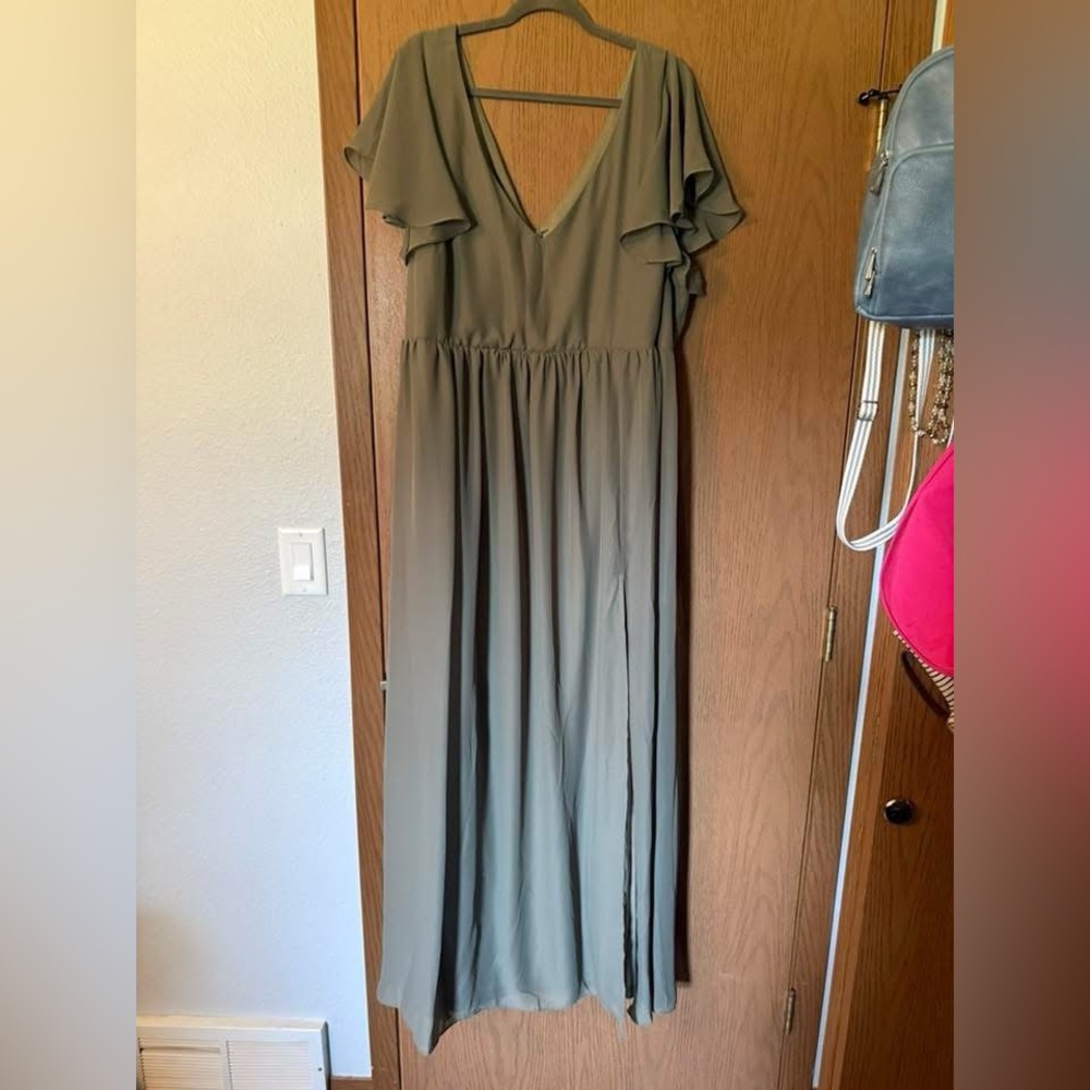Olive Green Dress